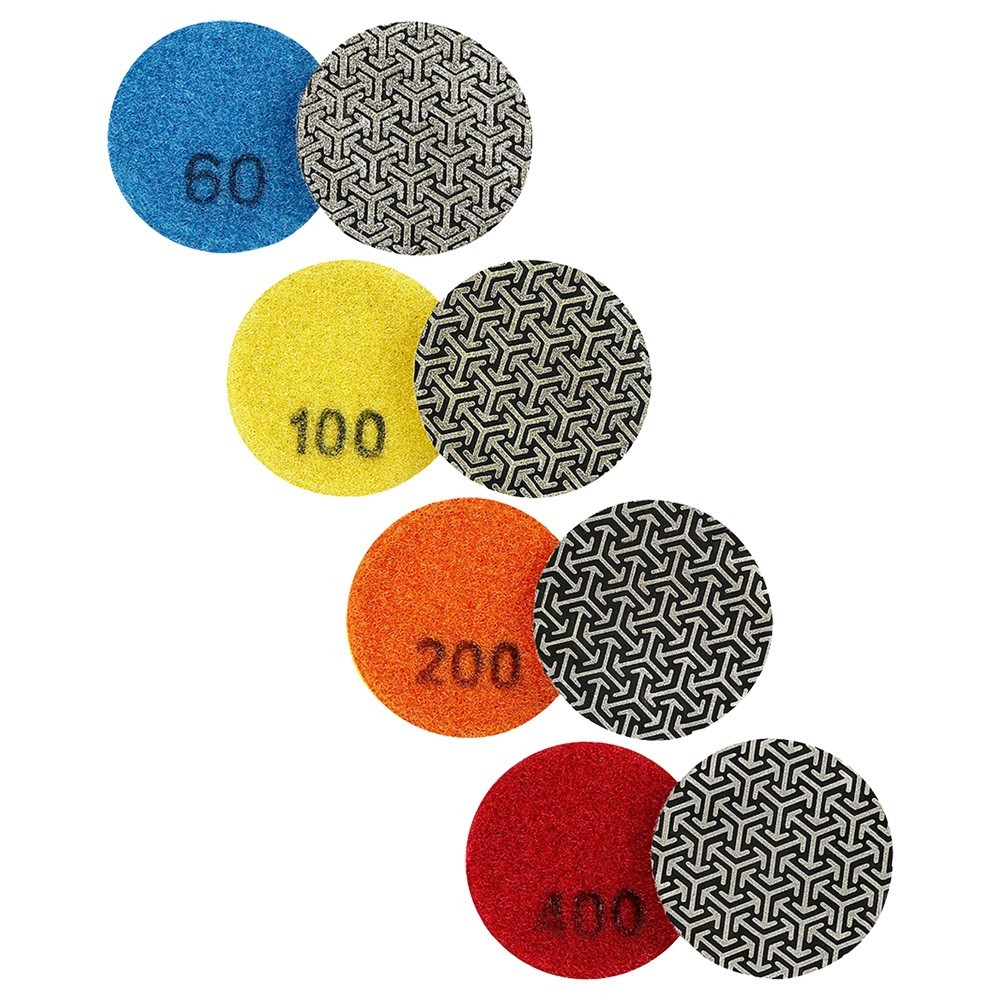50mm Electroplated Emery Pads Set for Dry or Wet Polishing Applications
