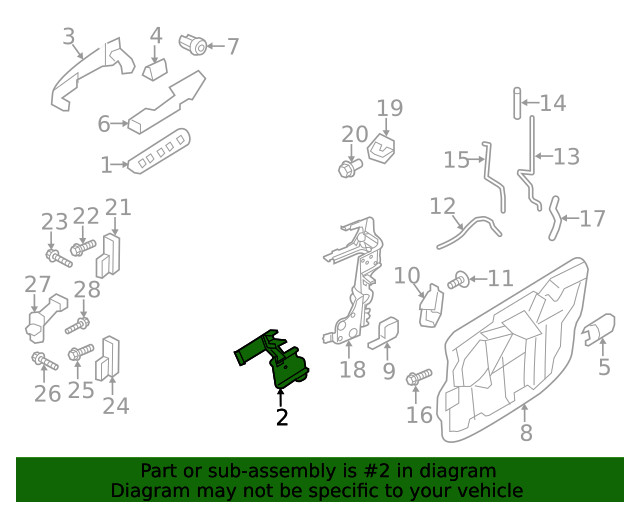Genuine Ford Keyless Lock Pad Bracket 7T4Z-3889-A