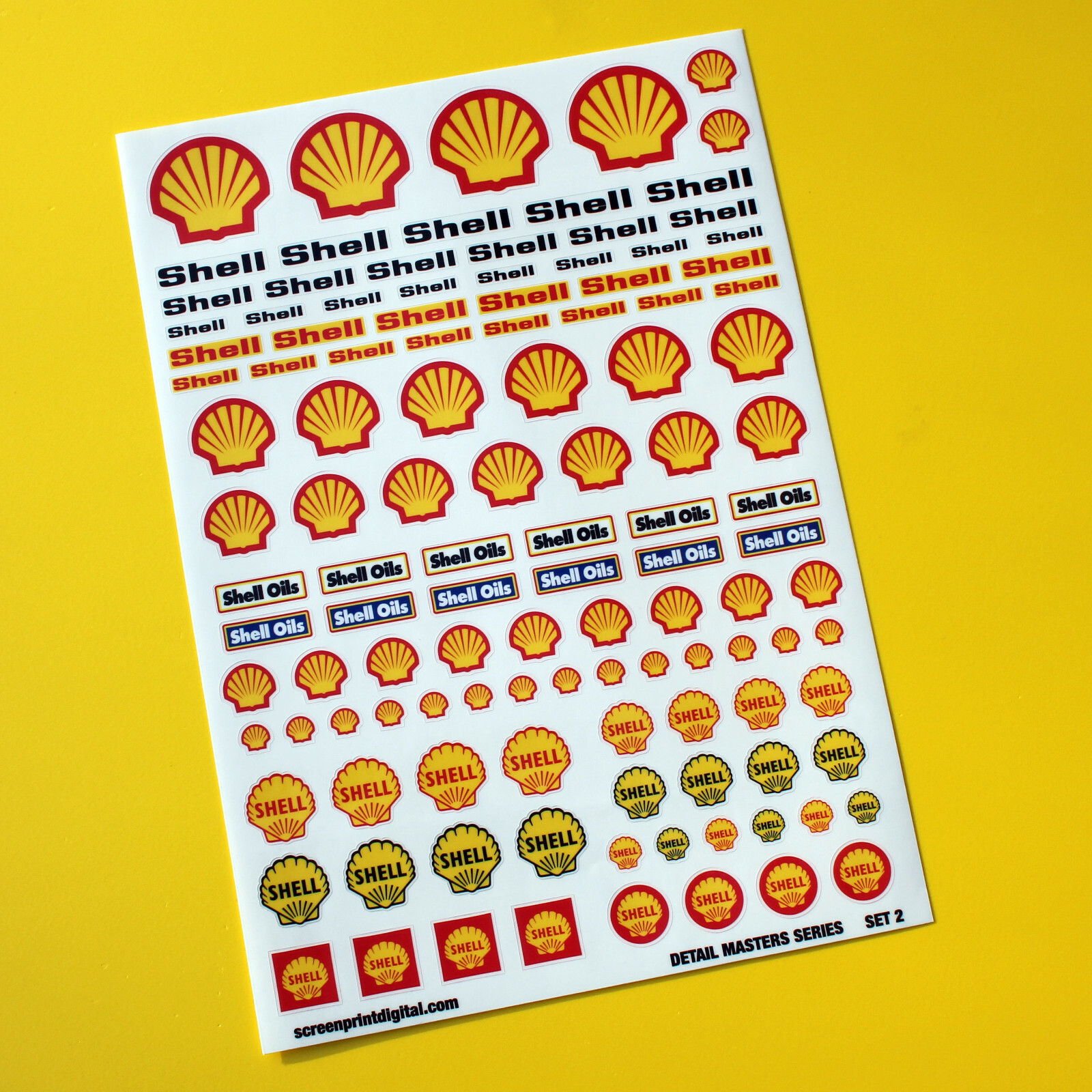 RC 10th 1:10 scale Sponsor Detail 'Vintage Classic Race Rally' stickers SET 2