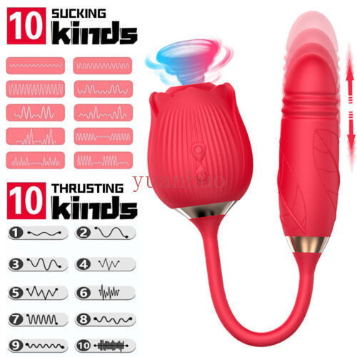 10-Speed-Rose-Female-Anniversary-Female-Gift-Massage-Tongue-Licking-Powerful-US
