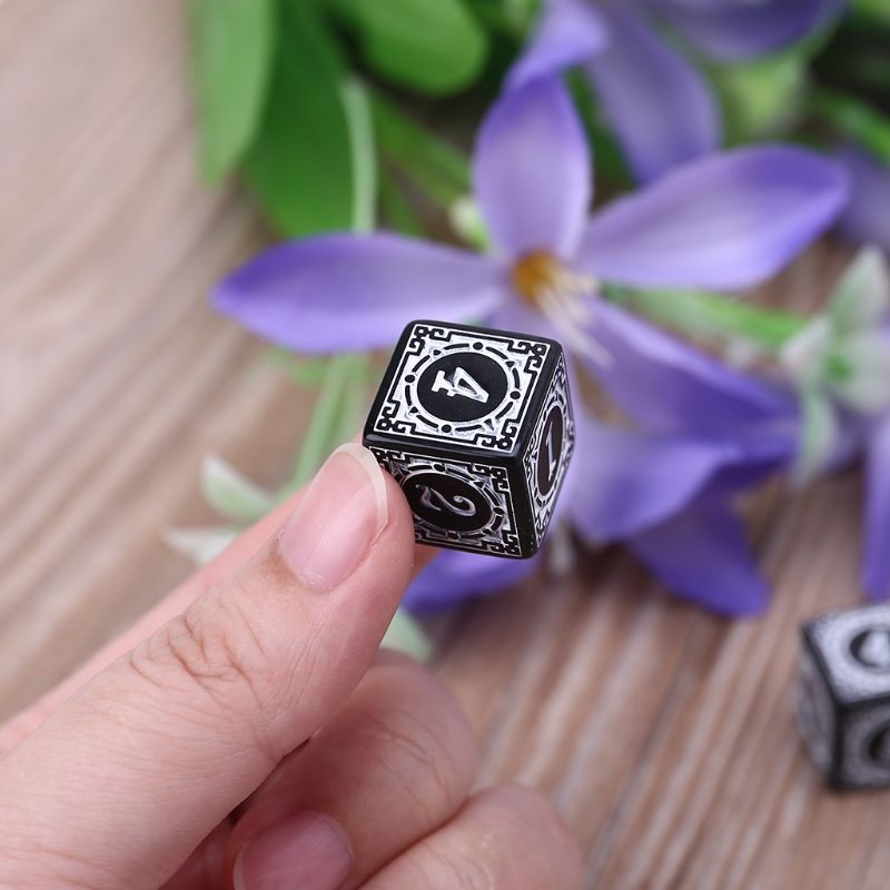 10 Pcs Acrylic 6 Sided Square Edged Dices for Table Game, Classroom Teaching