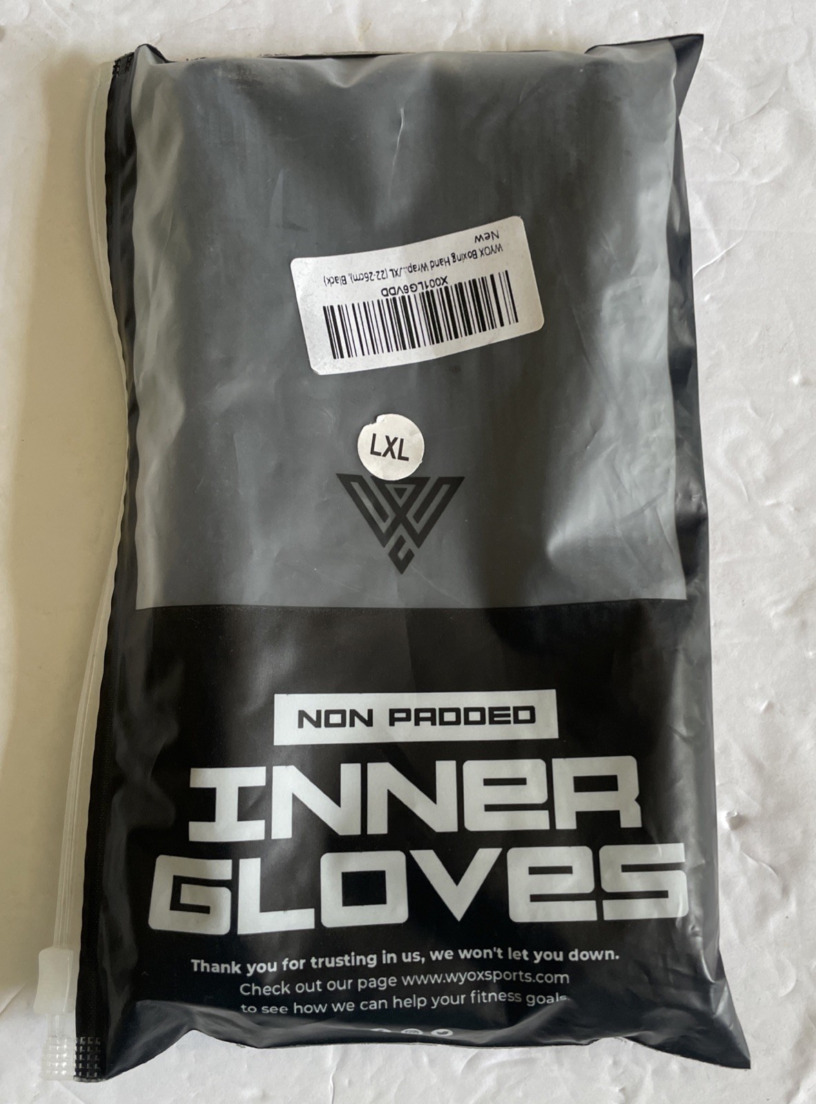 WYOX Inner Gloves SZ LXL black For Kickboxing Boxing Glove Liners Full Wrist NEW