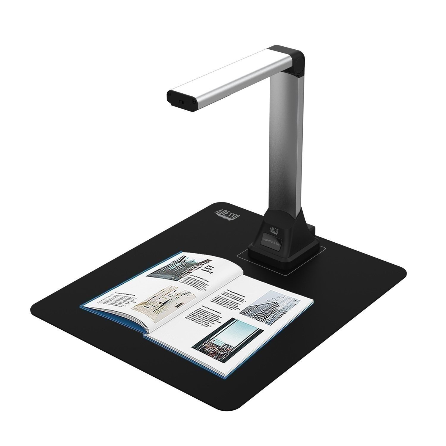 Adesso 5MP Fixed-Focus A4 Document Camera Scanner with OCR Text Recognition