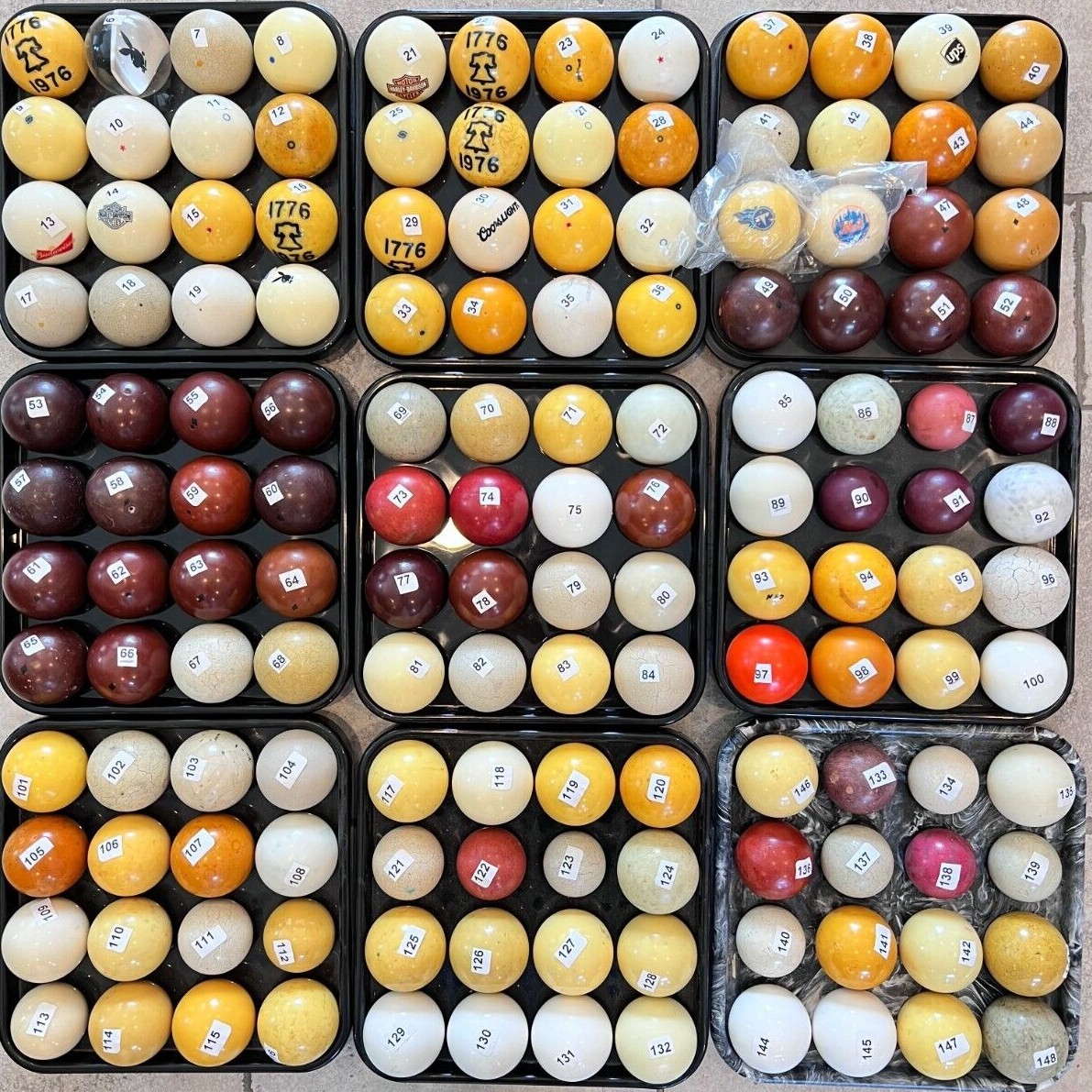 Cue Ball. Antique, Vintage And Current Style Balls. Many To Choose From.