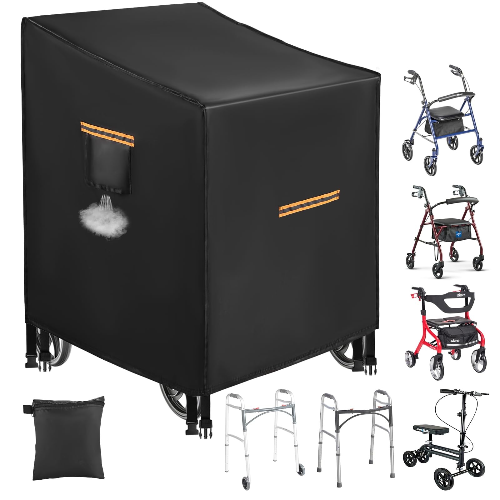 Walker Covers Waterproofï¼ŒHeavy Duty 420D Cover for Rollator Walker,Universa...