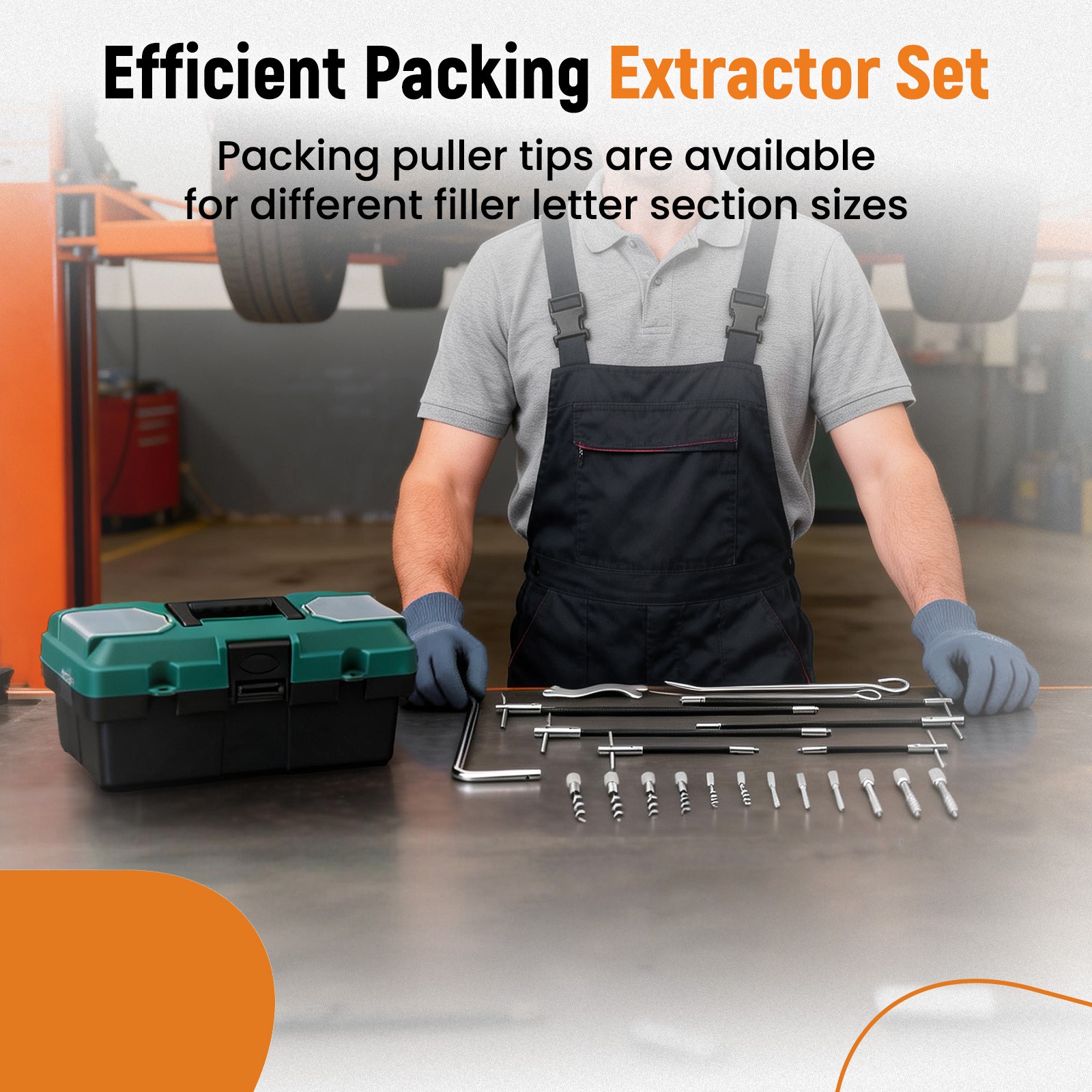 23pcs Packing Extractor Set Gland Packing Extraction Removal Kit with Toolbox