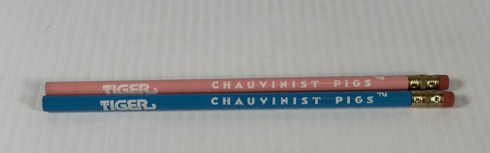 Vintage 1991 Tiger Enterprises Chauvinist Pigs 2 Pencils Replacement Pig NOS