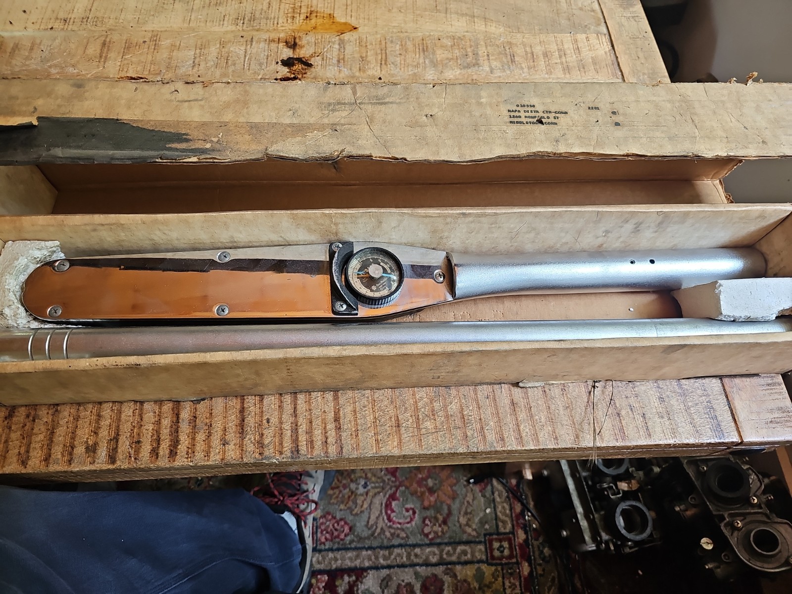 Napa New BRITIAN Dial Read Out Model TWD500A 3/4” Drive 600 Ft Lbs Torque Wrench