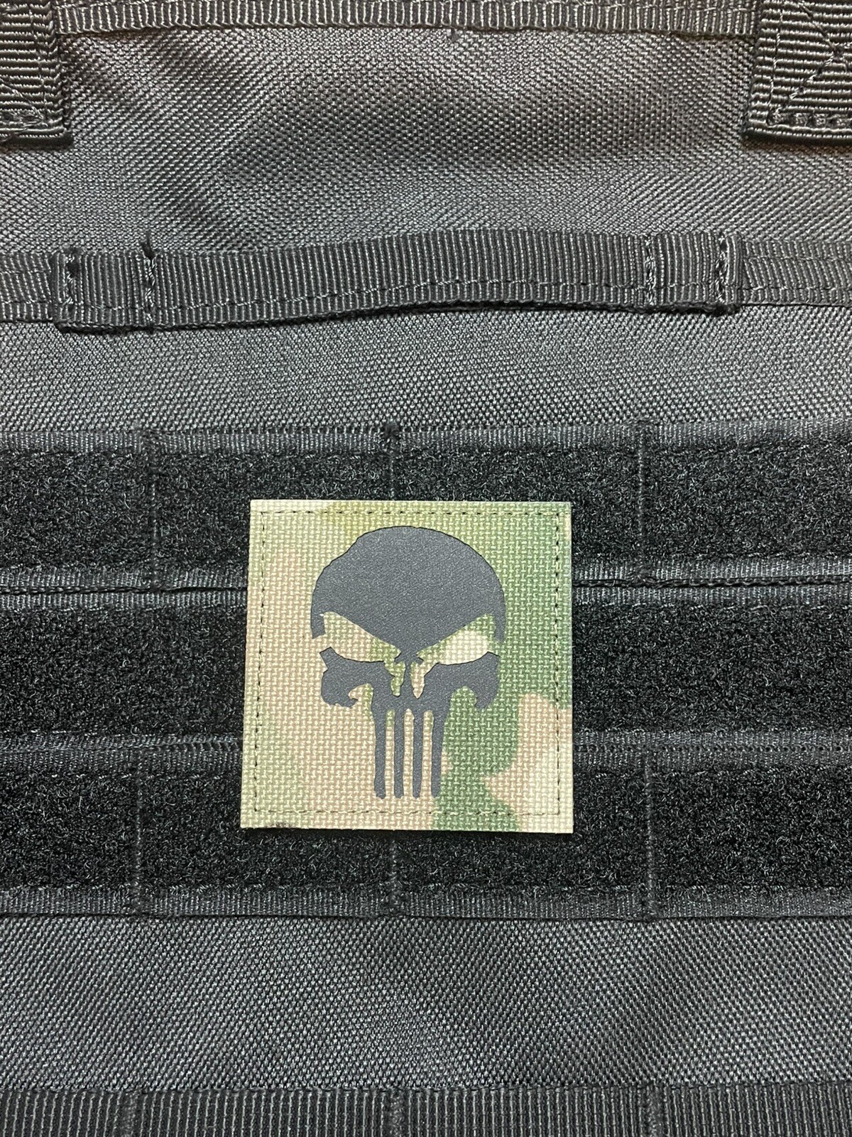 Punisher Skull infrared IR Multicam Patch tactical laser Hook Loop 2x2