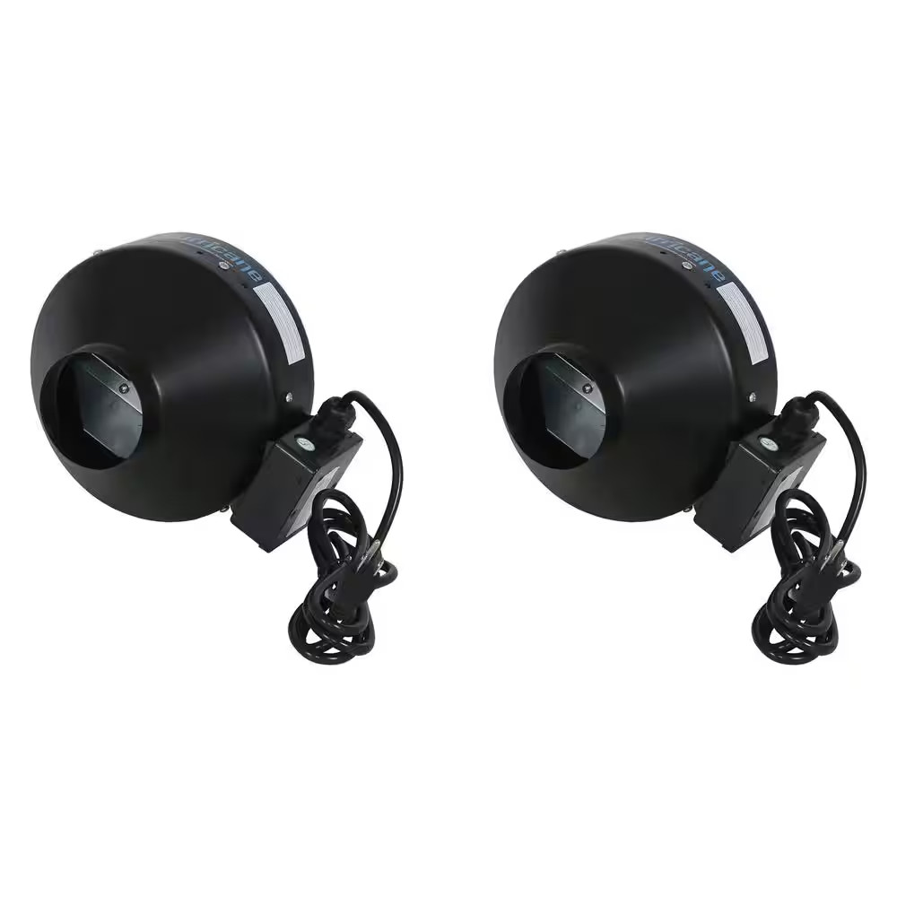 4 In. Commercial Grade Inline Wall Fan for HVAC and Ventilation (2-Pack)