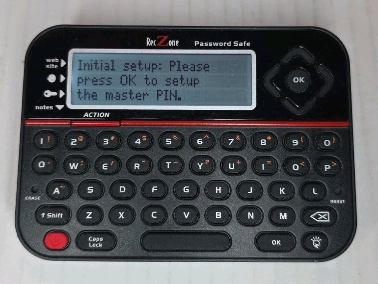 RecZone Password Safe Back-Lit LCD Qwerty Keyboard Model