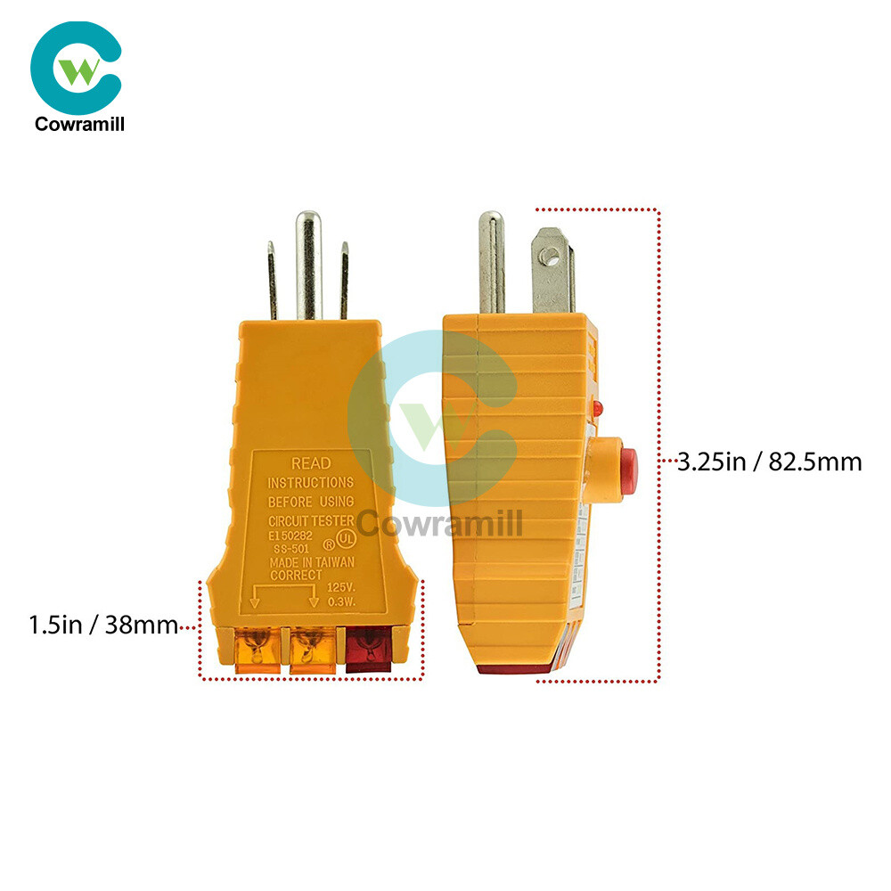 AC Electrical Outlet Receptacles Socket Tester Voltage Current Checking Tester