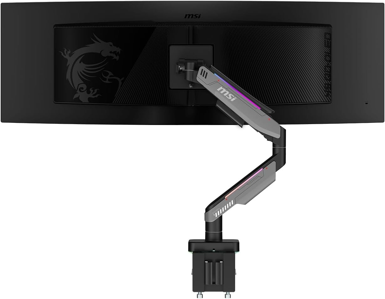 MSI MPG MT201R Premium RGB Single Monitor Stand Arm, Supports 17-49"  MPGMT201R