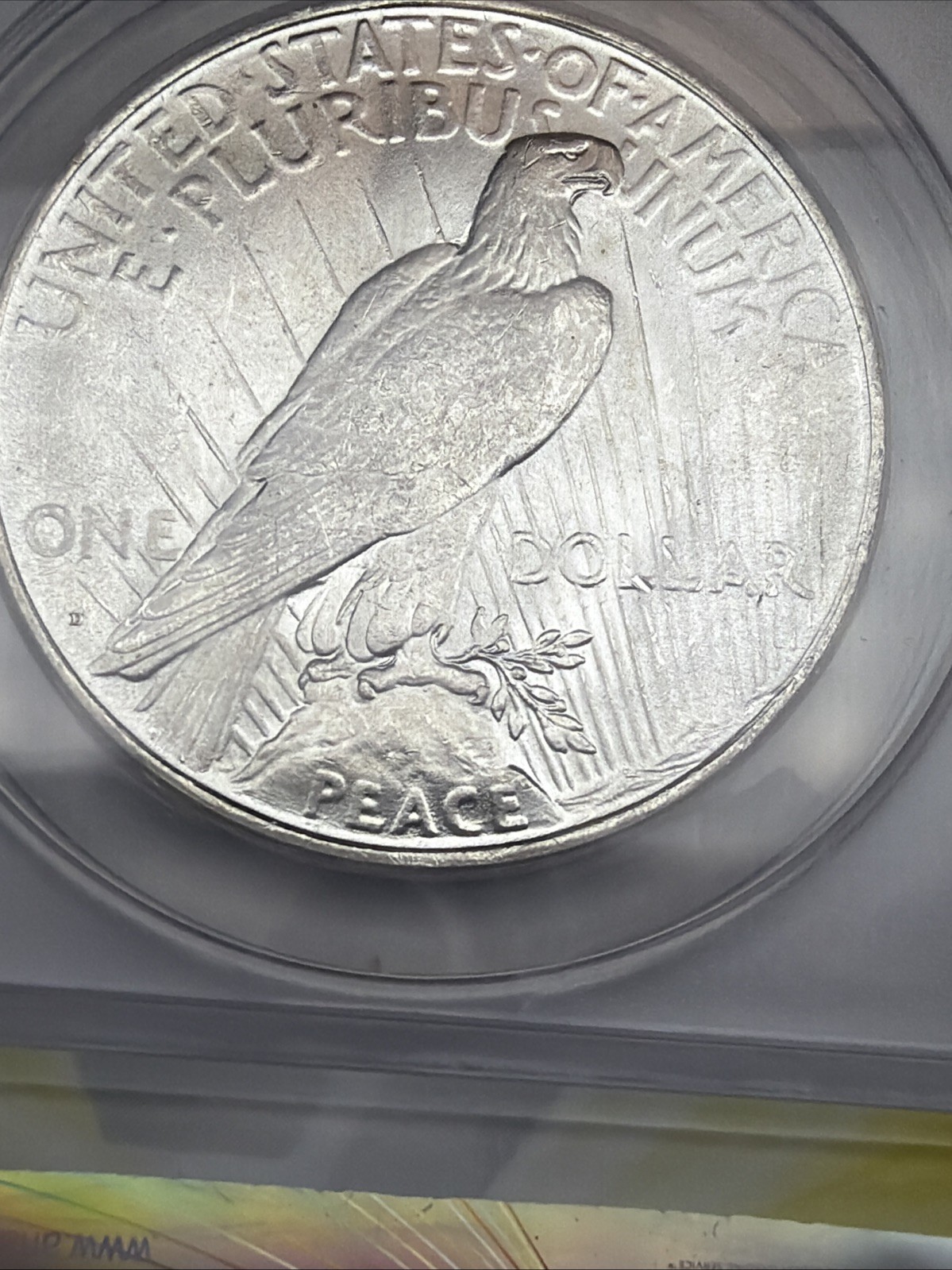 1922 D PEACE DOLLAR ANACS MS63 -VAM 2 90% Silver