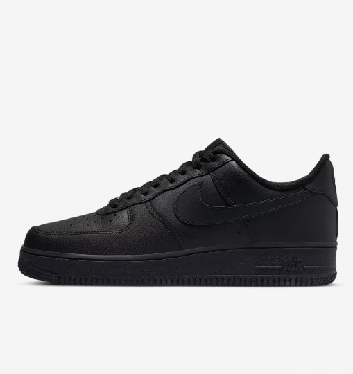 Air force 1 Triple Black Nike Sneakers Men's Women's Shoe