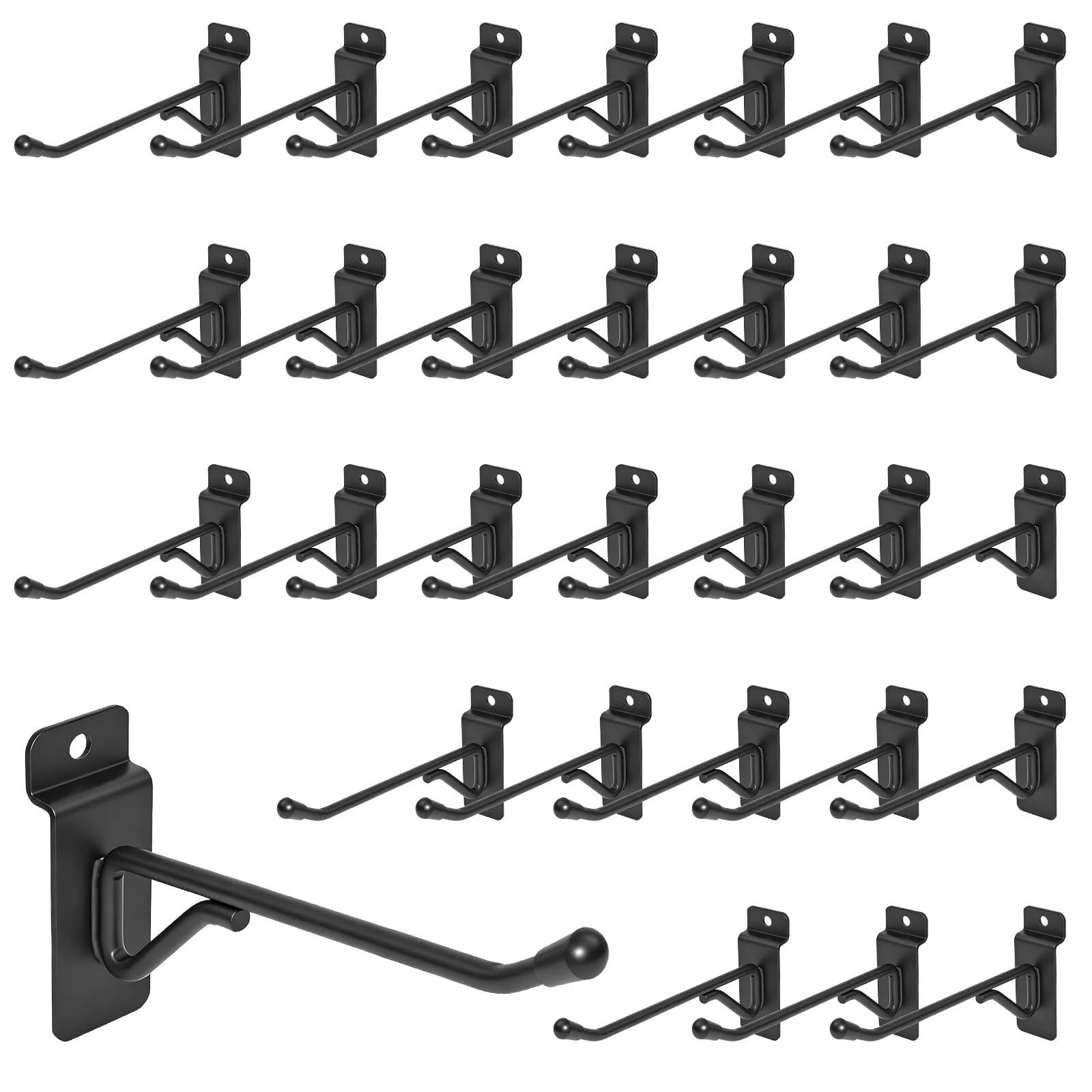 6 Inch Slatwall Hooks Heavy Duty Slat Wall Hanger Display Garage Home 30 PCS