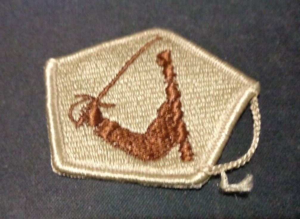 ORIGINAL MASSACHUSETTS ARMY NATIONAL GUARD PATCH MILFORD MASSACHUSETTS TAN PATCH