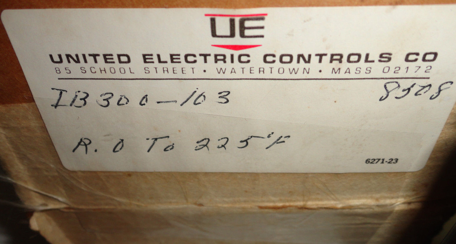 UE United Electric Temperature Controller 8508 IB300