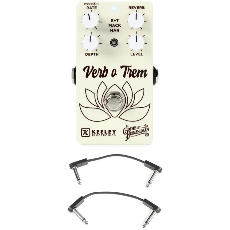 Keeley Verb o Trem Eddie Heinzelman Reverb/Tremolo Pedal with EBS Patch Cables