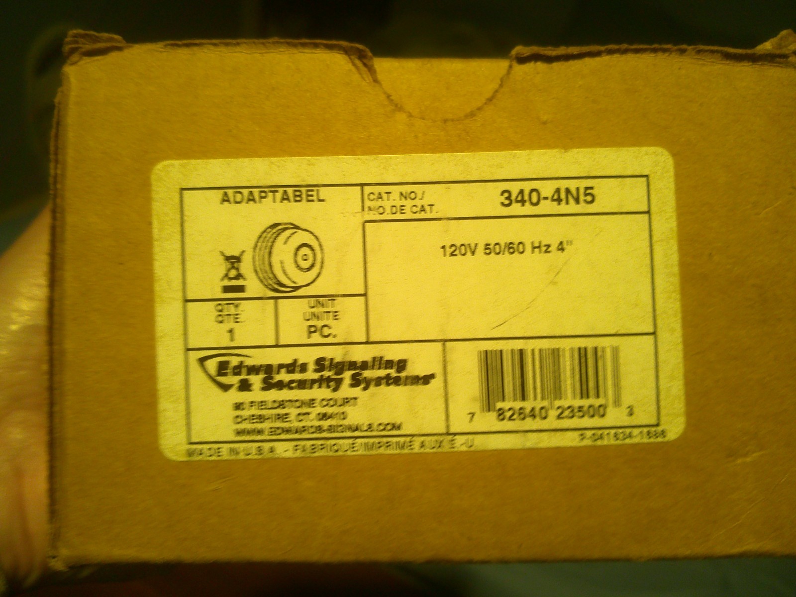 Edwards Signalling and Security Systems Adaptabel 340-4N5 New in Box