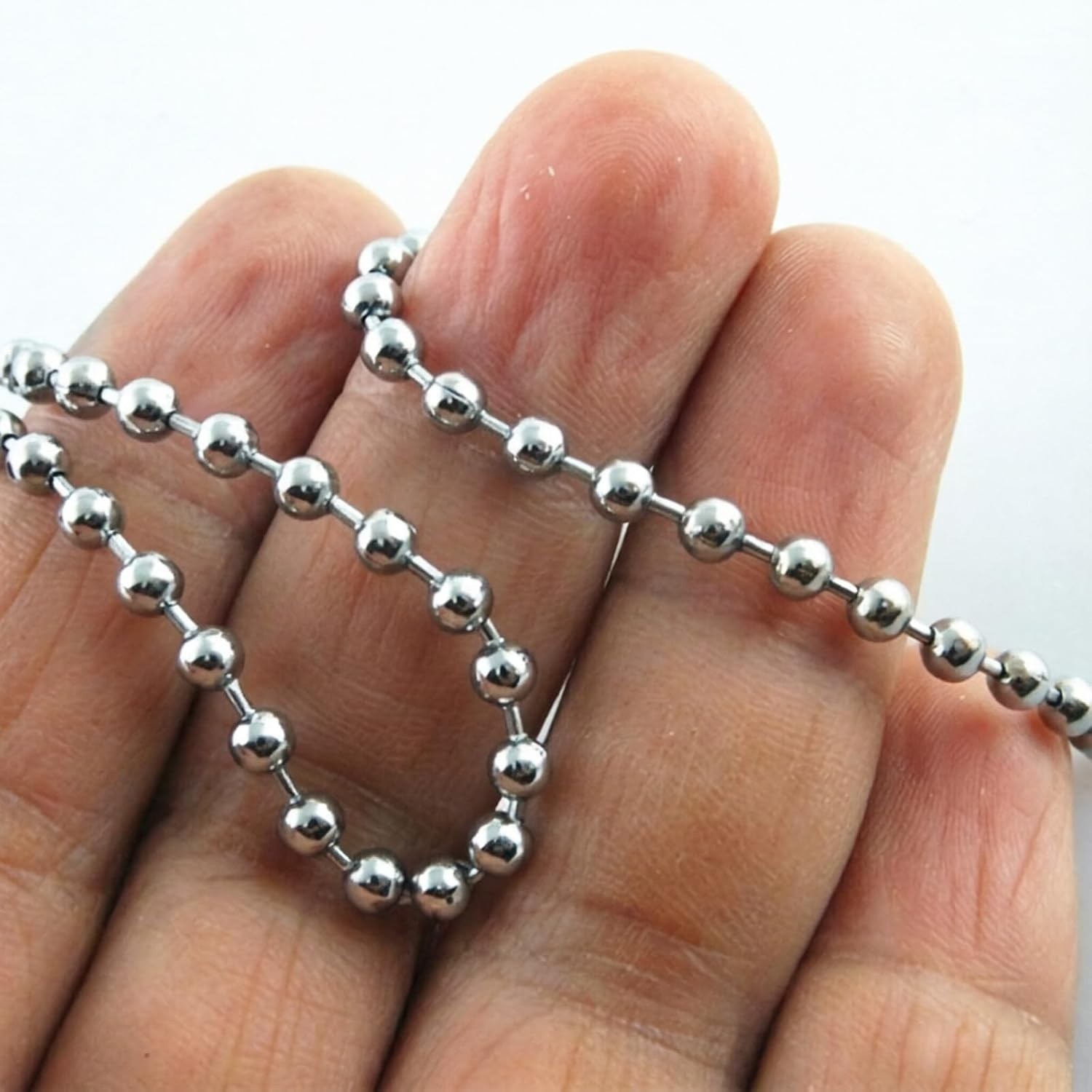 Customizable Silvery Pull Chain Extender - 158 inches with 12 Connectors