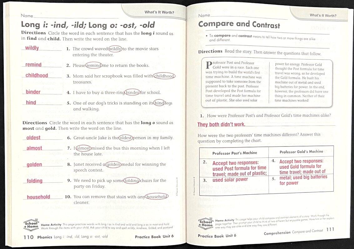 5th - My Sidewalks on Reading Street - PRACTICE BOOK (Level E) - TEACHER EDITION