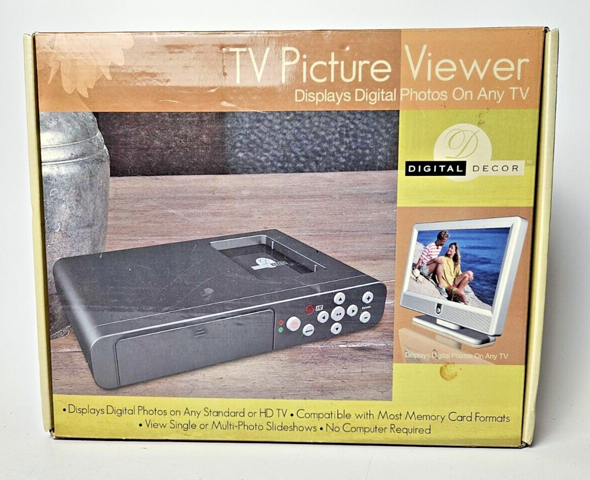 NEW~Digital Decor ~ TV Picture Viewer ~ Display digital Photos on TV or MONITOR