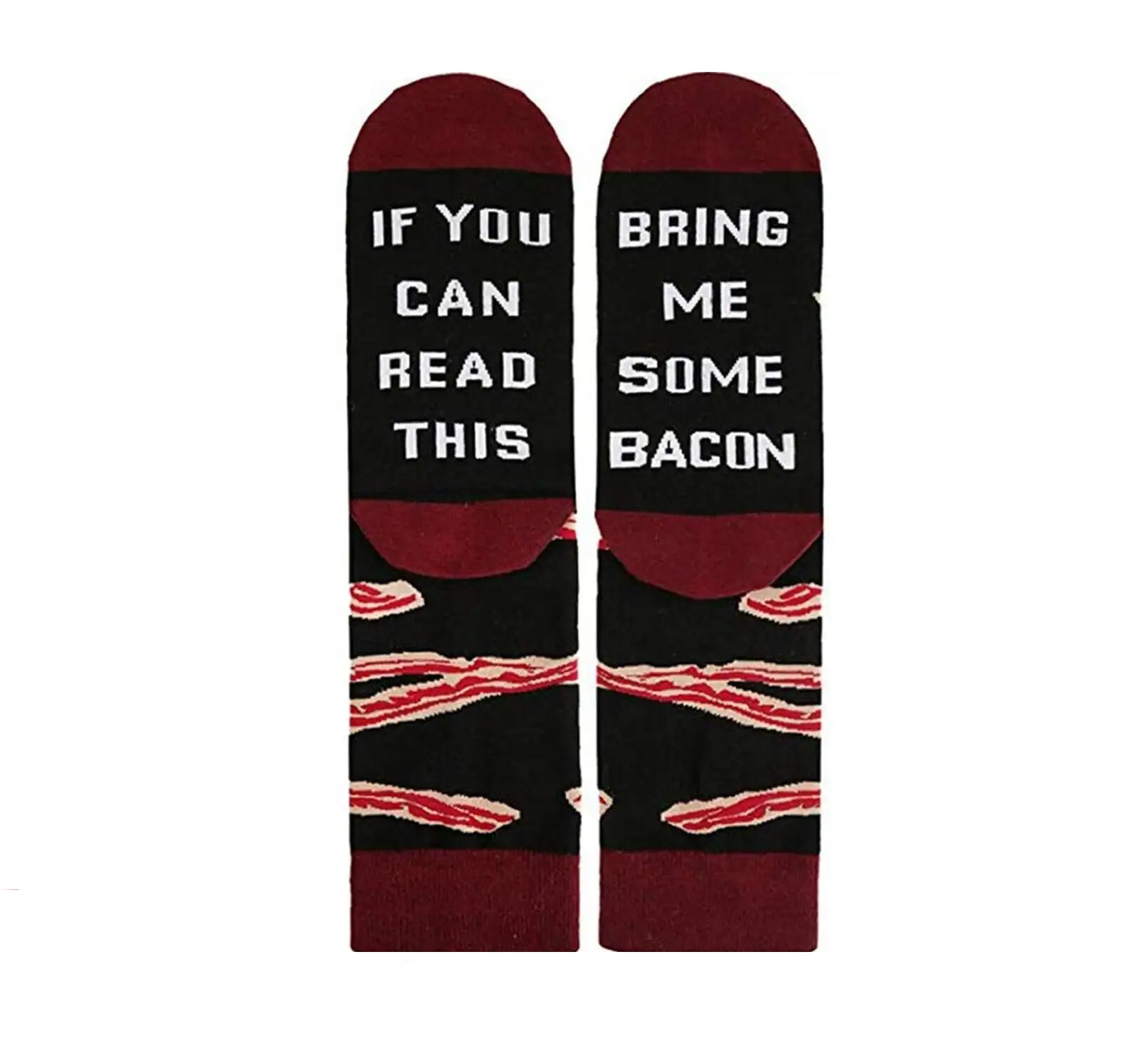 Bring Me Some Bacon - Novelty Cotton Crew Socks UK 7-11