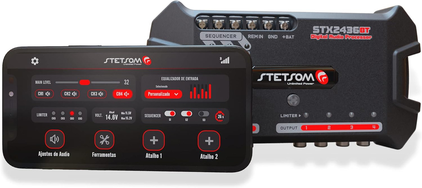 STX 2436 Bluetooth DSP PRO - Digital Signal Processor, DSP PRO, Equalizer, Exclu