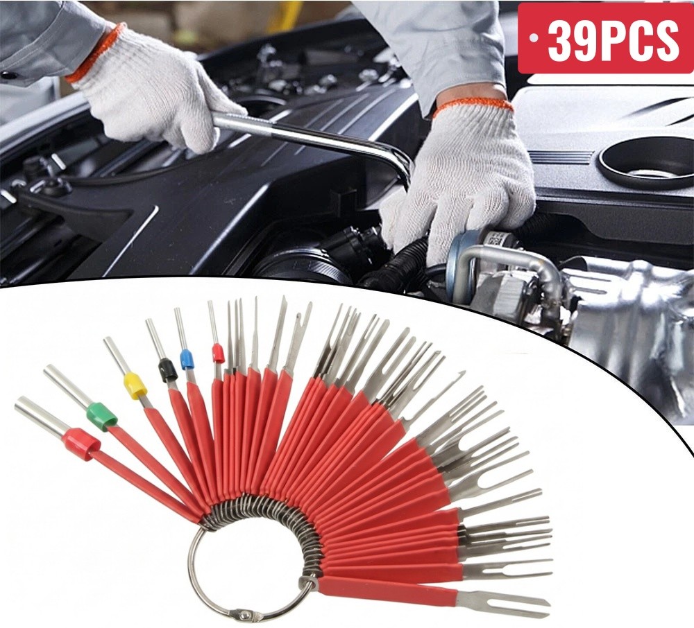 39Pcs Terminal Removal Tool Kit Depinning Tool Electrical Connector Pin Removal