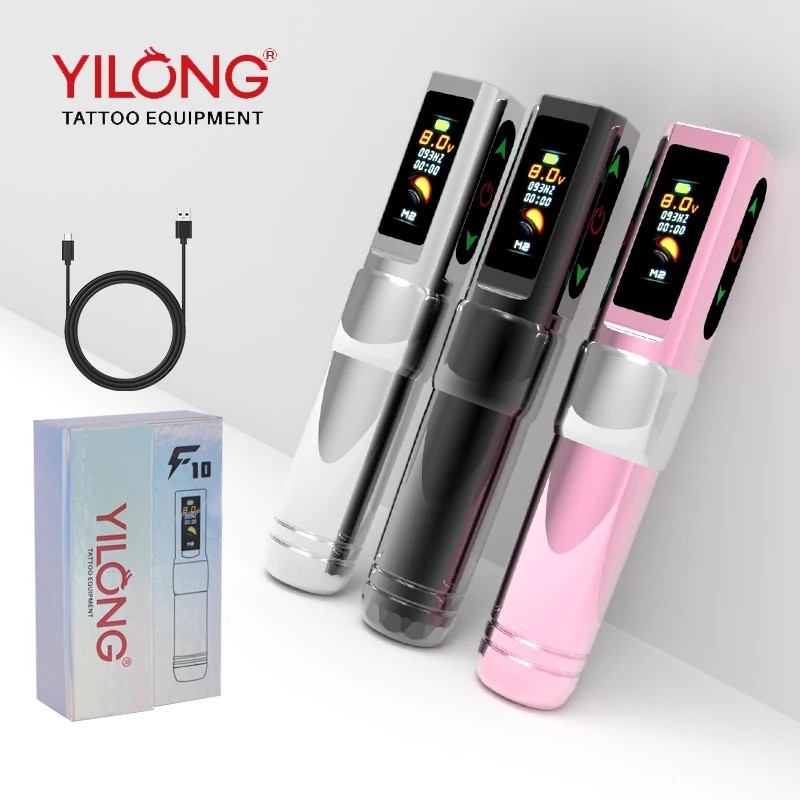 YILONG F10 Wireless Tattoo Machine Rotary Tattoo Pen Original German Motor Power