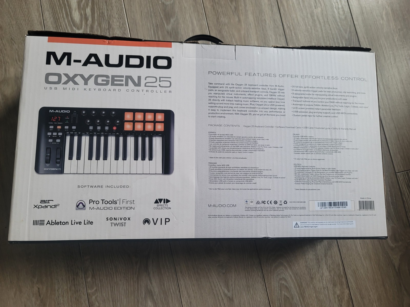M-Audio Oxygen 25 MKIV MIDI Keyboard Controller 25-Key USB DAW Pads Knobs