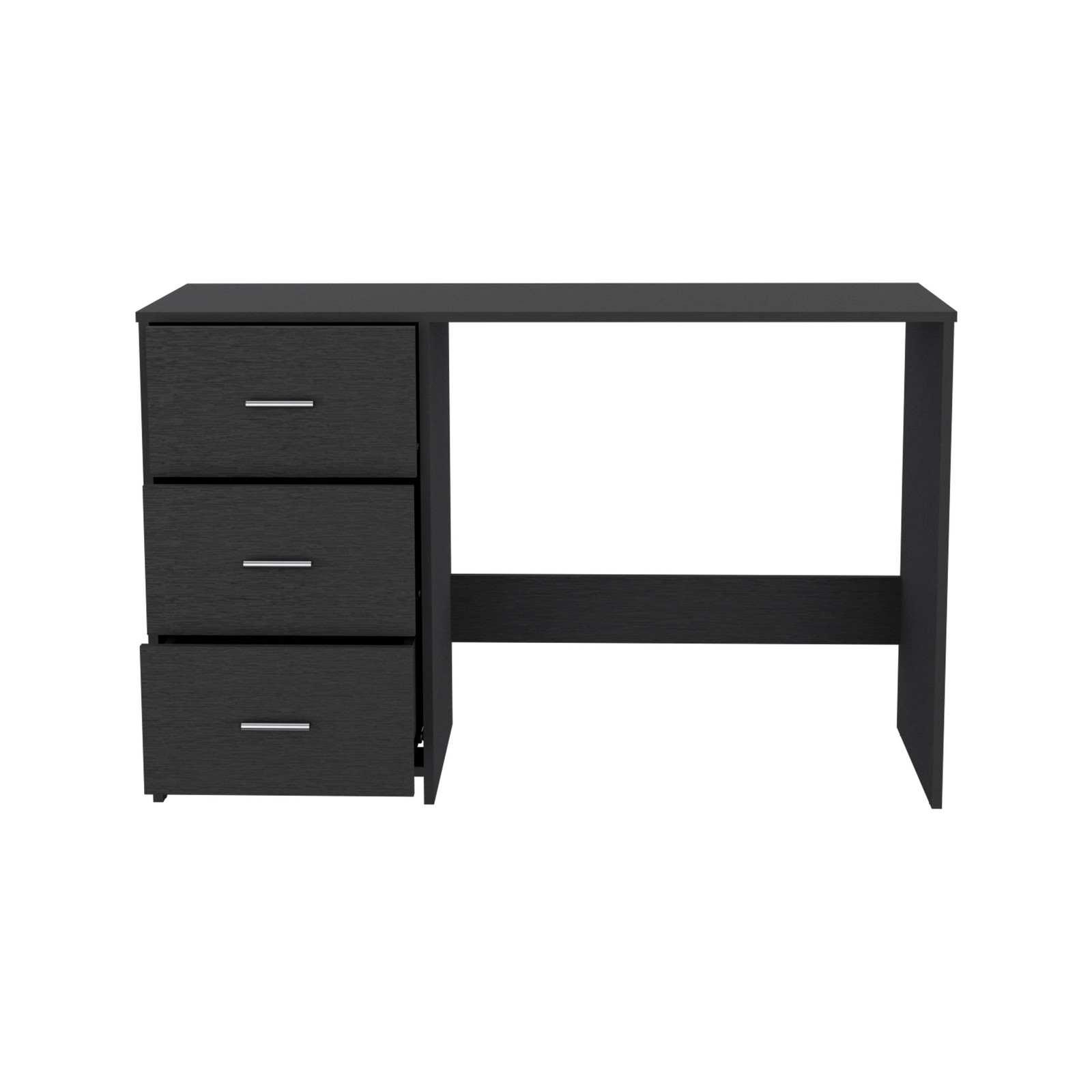 Writing Desk, 3 Drawers, Black