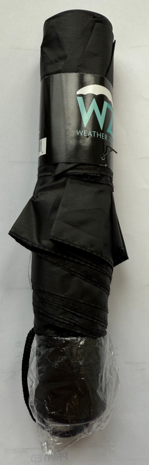 Weather Zone SUPER MINI Oversize Black Manual Push-Button Umbrella