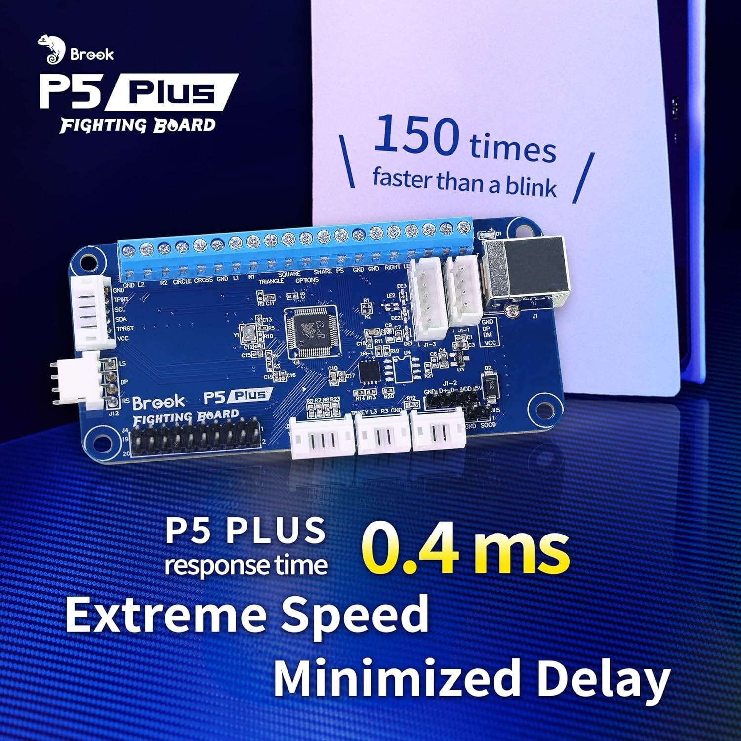 Brook P5 Plus Fighting Board for PS5 Fighting Games/PS4/PS3/Switch/PC (X-Input)