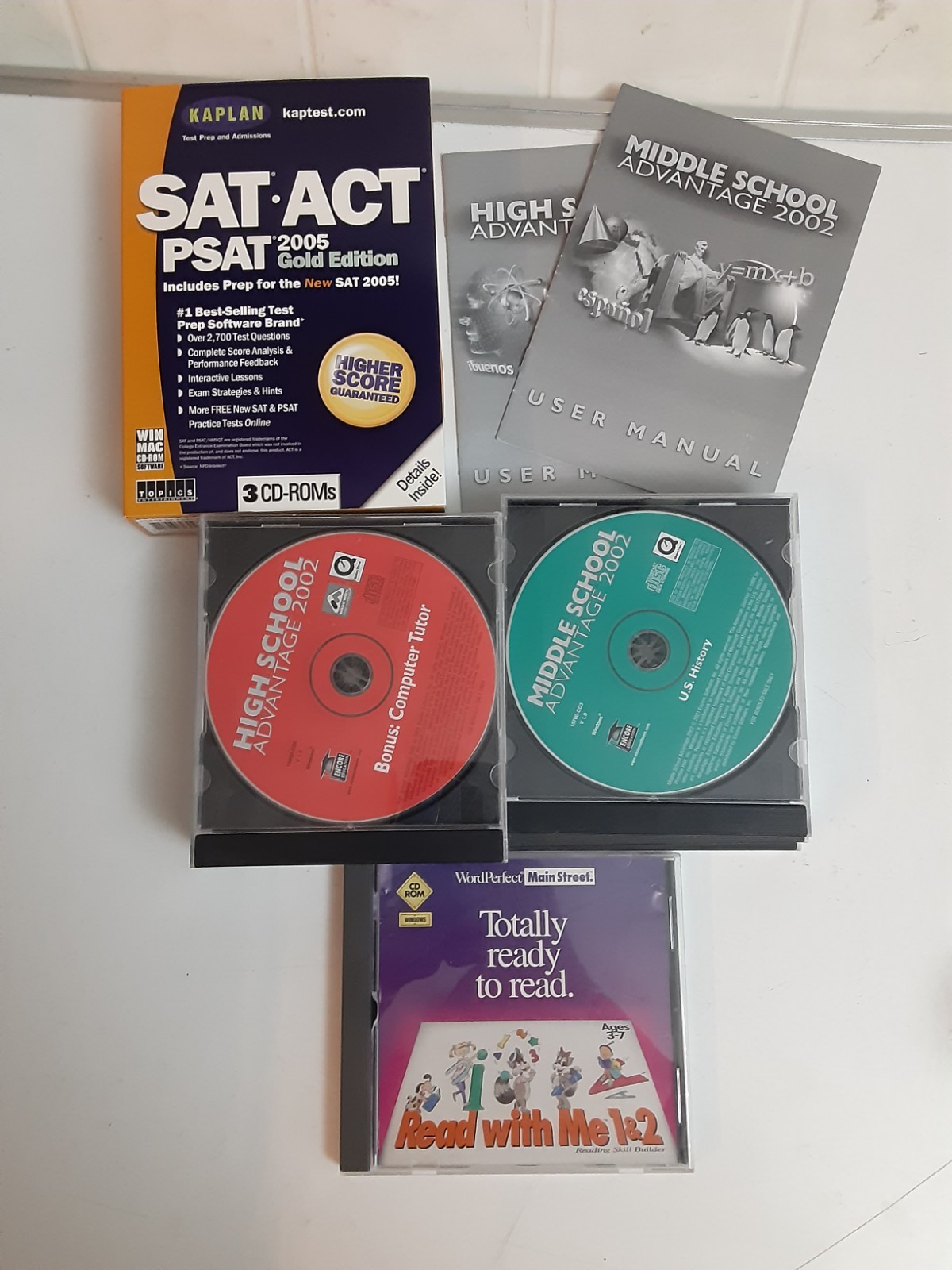 High School Advantage 2002 CD Discs Middle School SAT ACT PSAT Learning Discs
