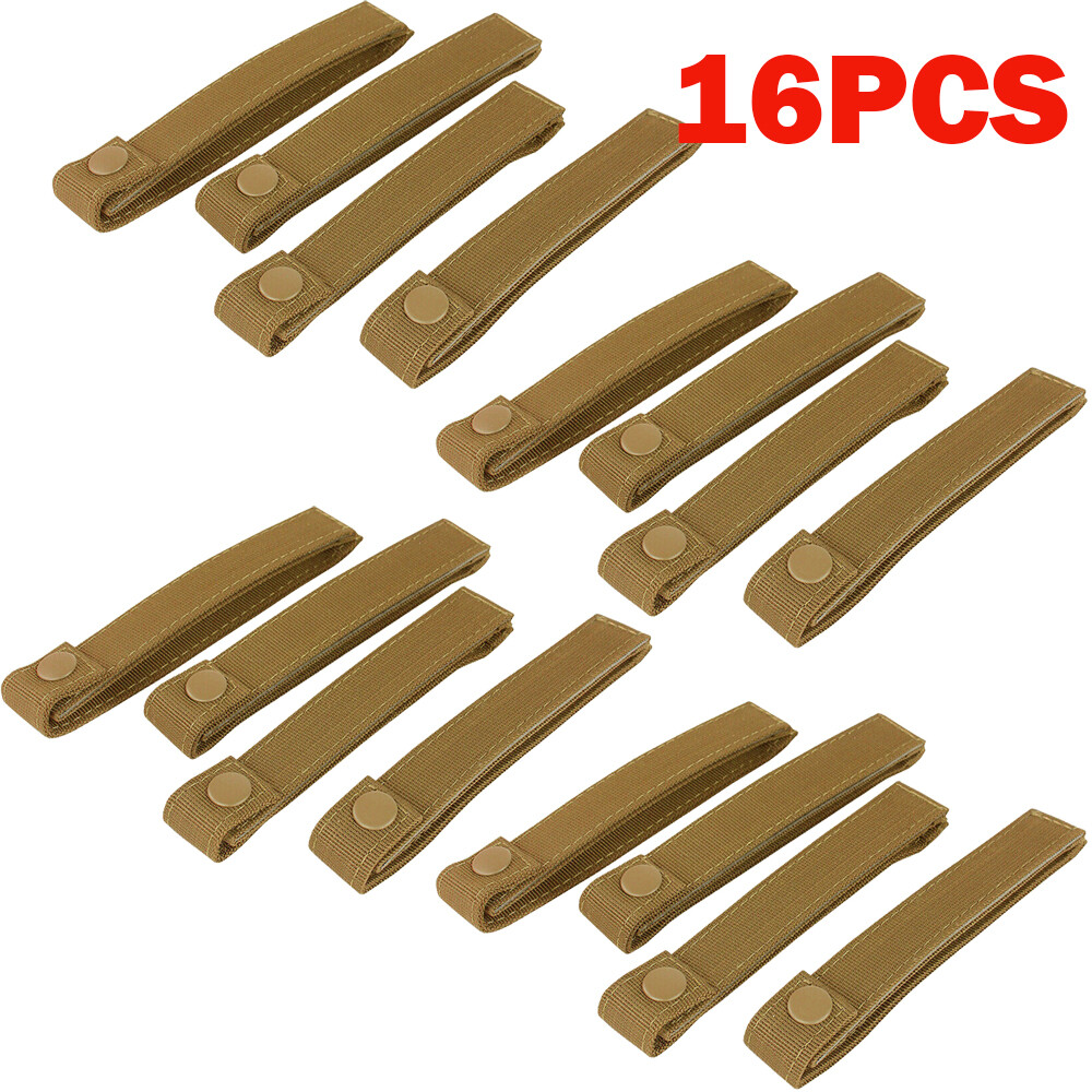 16 PCS 6" MOD MOLLE PALS Modular Web Gear Replacement Tie Straps Brown