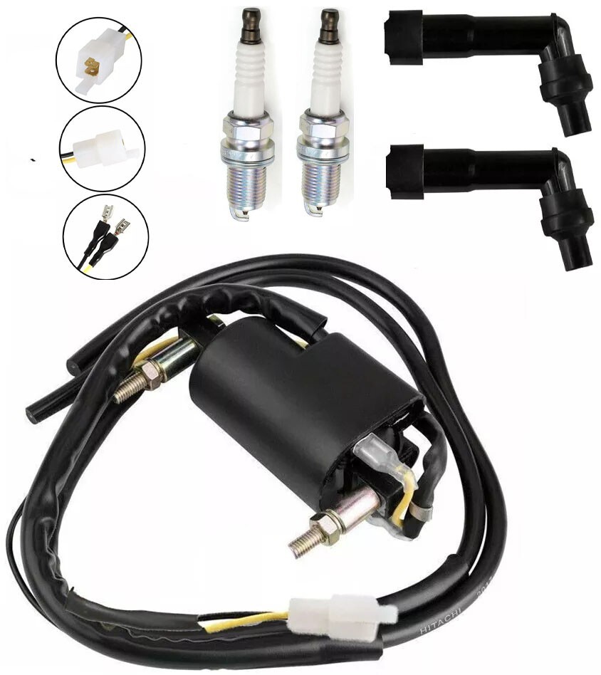 Ignition Coil Spark Plug For Honda Hawk CB400 CB450, Nighthawk CB450,CM400,CM450