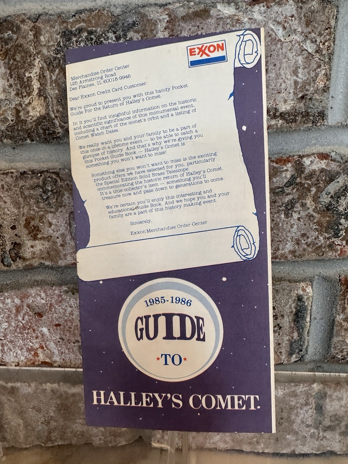 1985-86 Haley's Comet Guide VINTAGE Mobil Oil Pamphlet Promo Asteroid