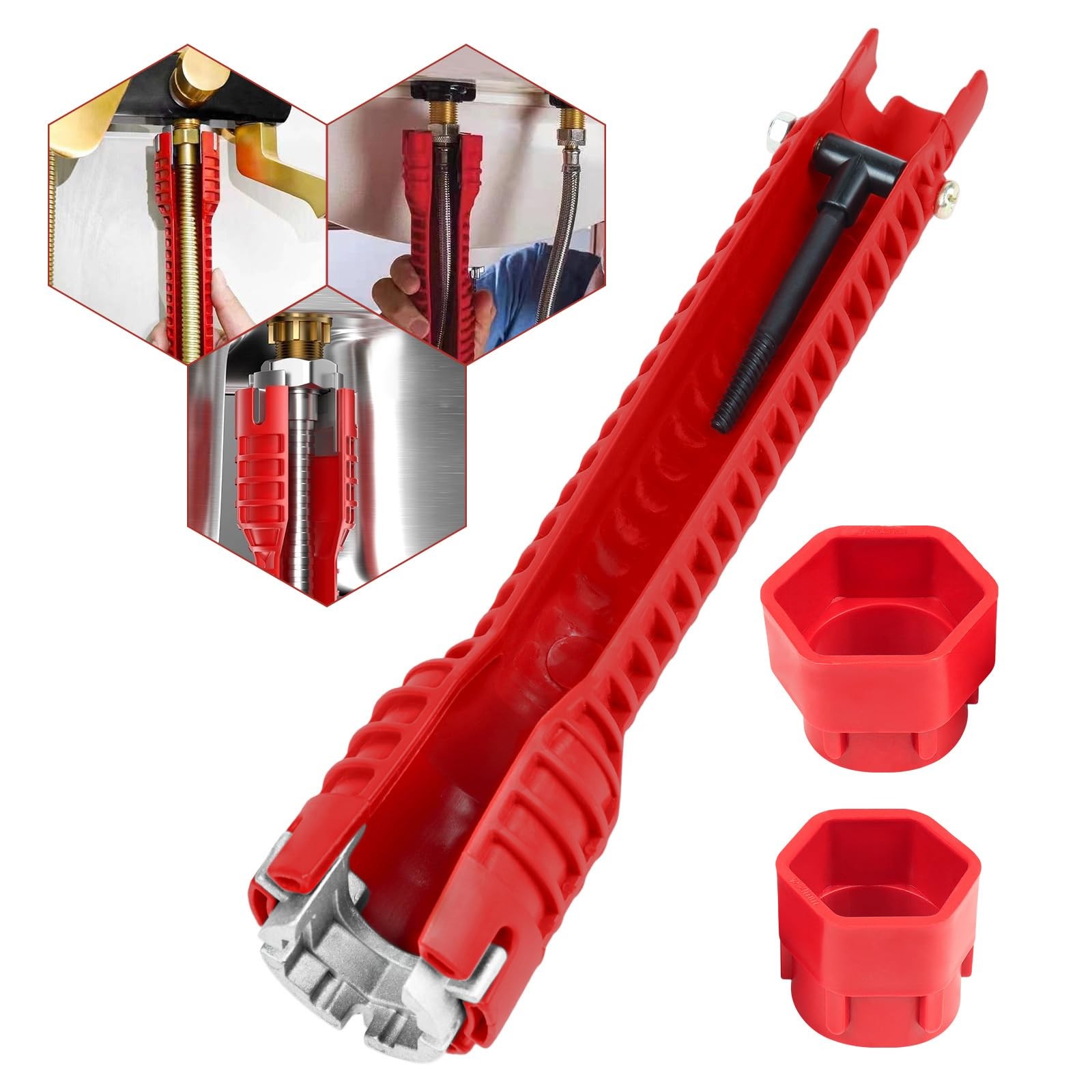 Multipurpose Faucet and Sink Wrench Tool Basin Wrench Plumbing Tool for Plumbers
