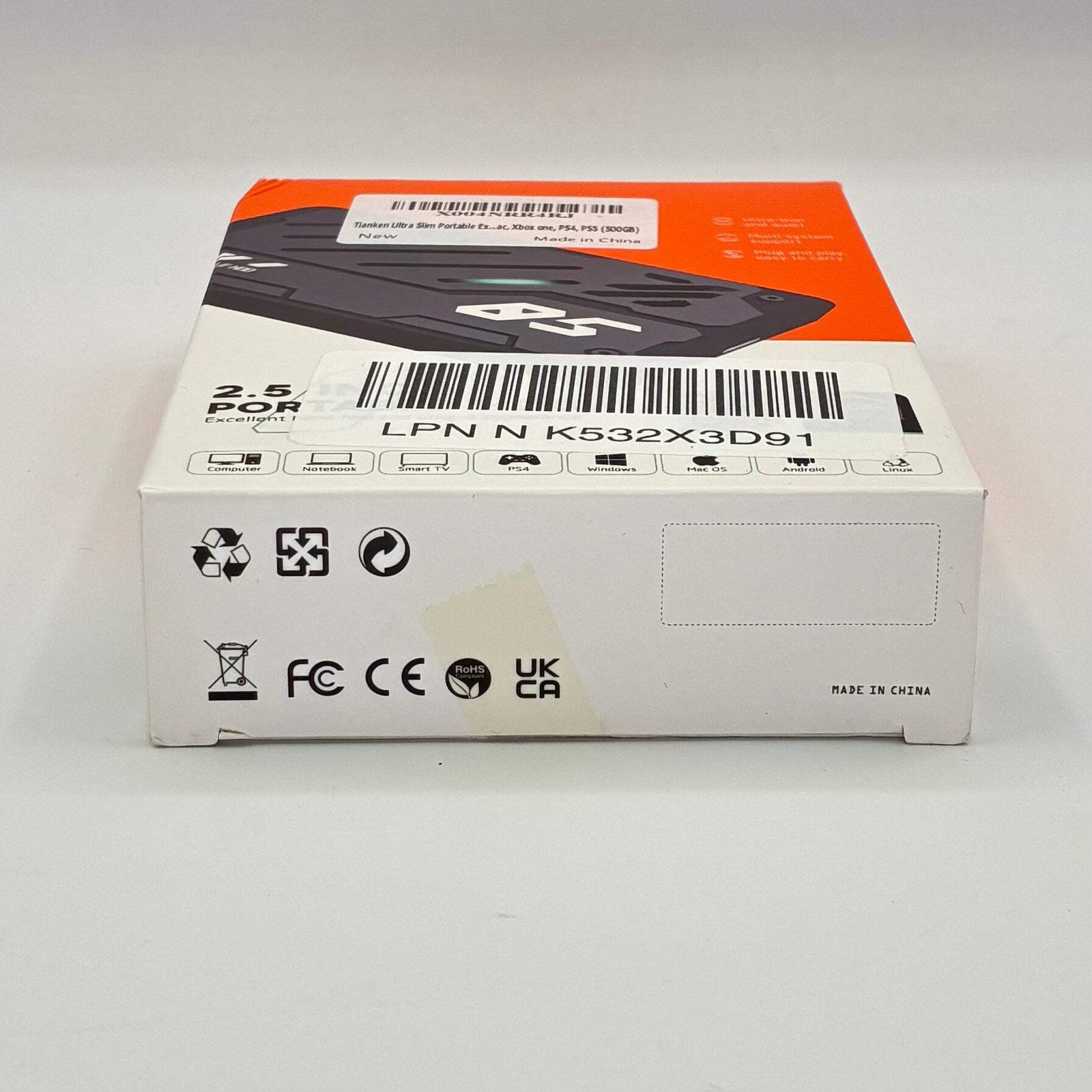 Tianken 2.5" Portable HDD 500GB New Open Box