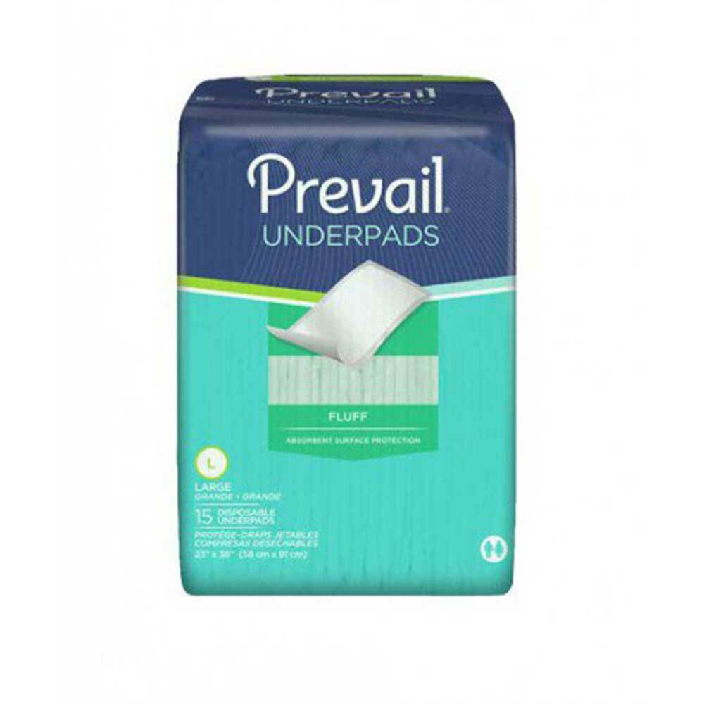Prevail Night Time Disposable Underpads 23'' x 36'' - Bag of 15