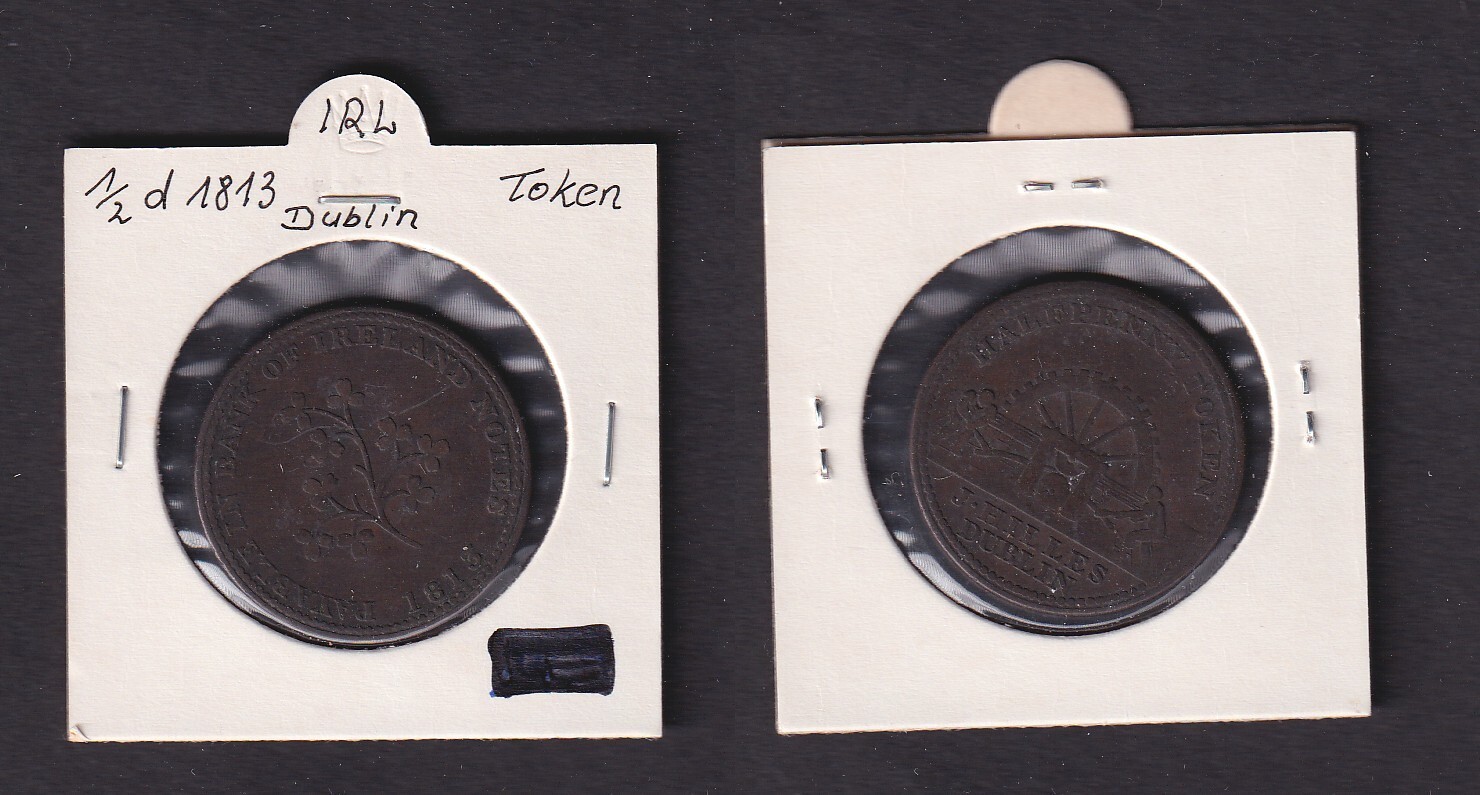 1813 Ireland 1 Penny Token Dublin - Hilles Ironmongers (151281)