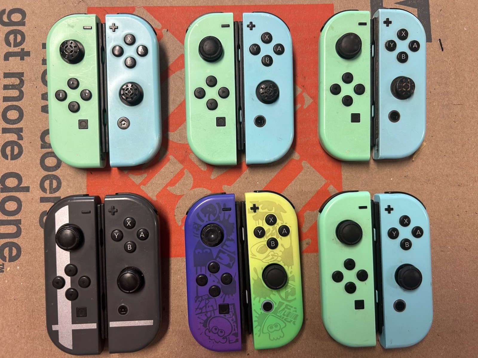 6 SETS Nintendo Switch Joycon Smash Bros Animal Crossing PARTS REPAIR BROKEN LOT