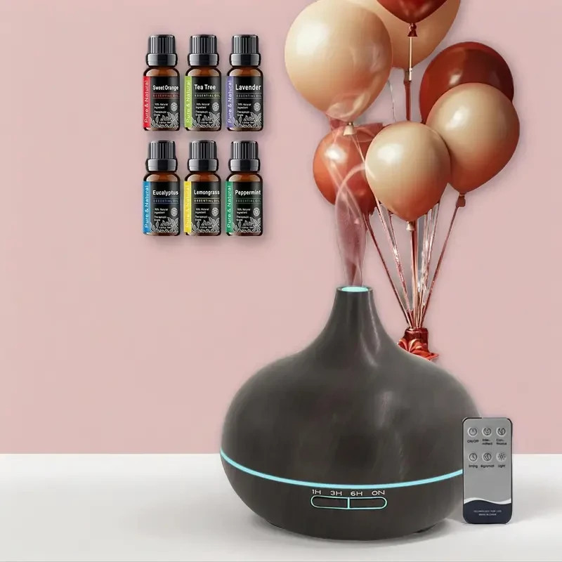 Aroma Diffuser Humidifier With 6x33oz Essential Oils Colorful LED And Remote