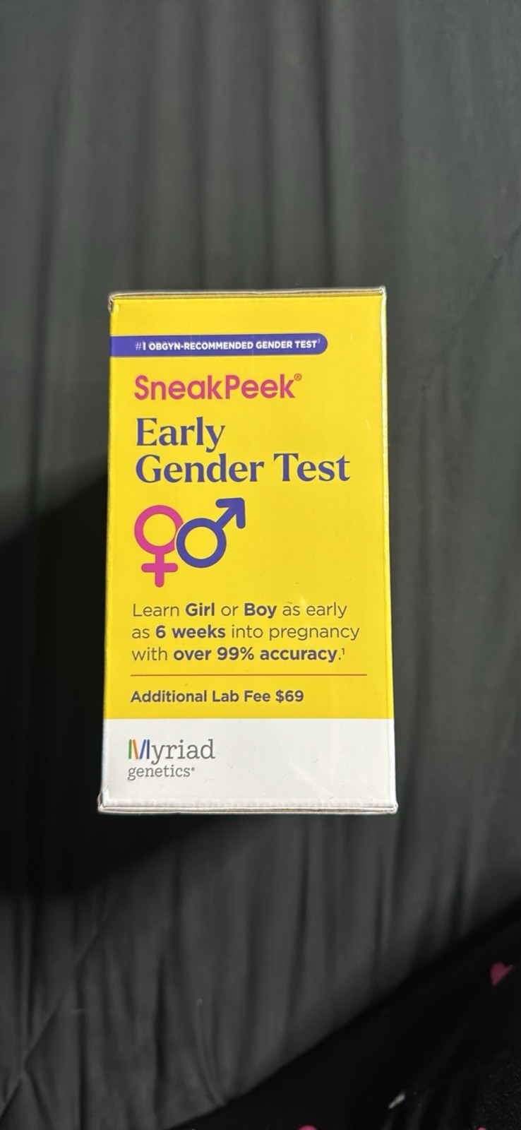 Myriad Sneak Peek Early Gender Test 99% Accurate Learn gender At 6 Weeks NEW