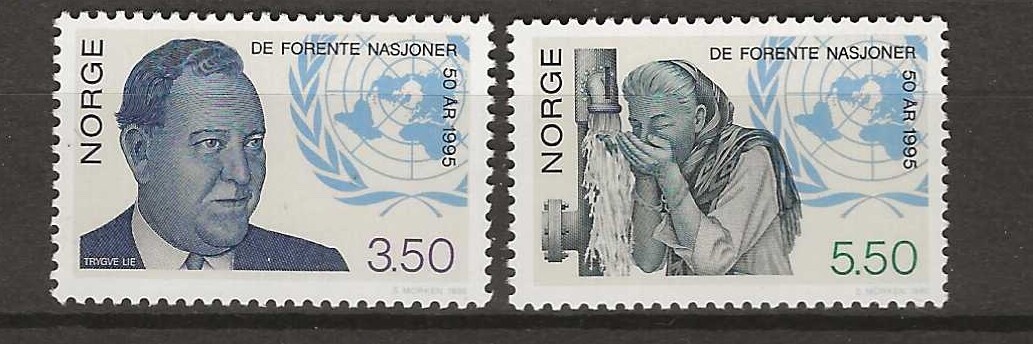 Norway 1995 NK 1236-37   SG 1220-21  MNH UN 50 year anniversary