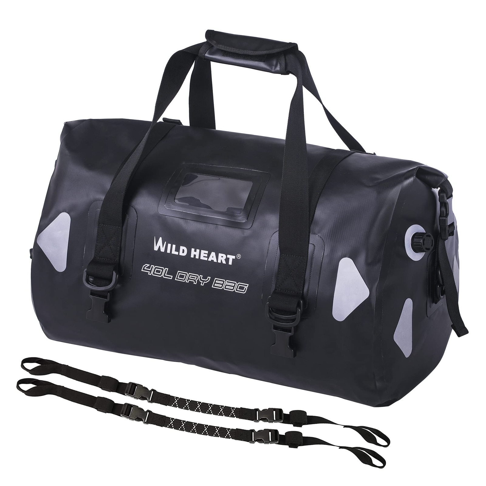 WILD HEART Waterproof Motorcycle Duffel Bag PVC500D Double-bottom With Rope S...