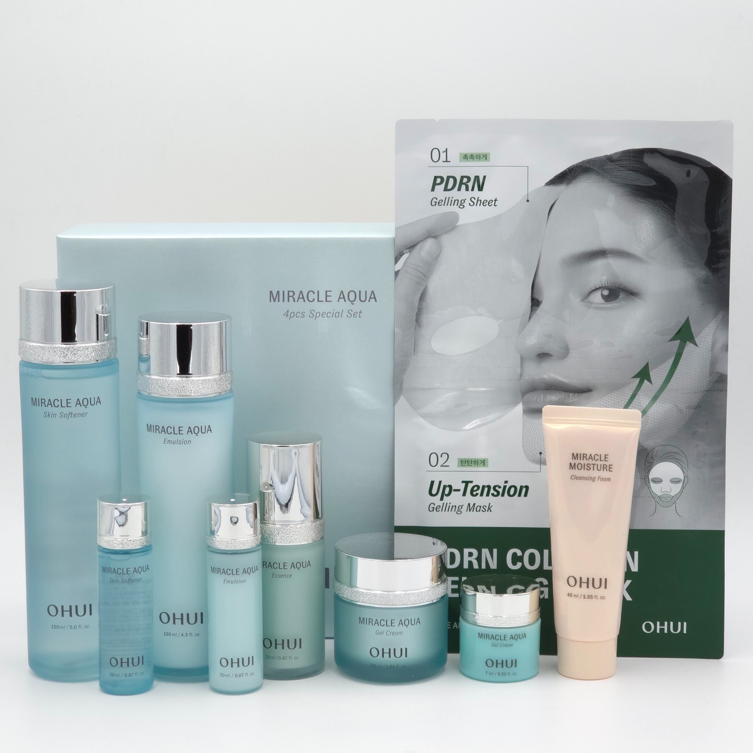 O HUI Miracle Aqua 4pcs Special Set 9 Items Hydrating Moisturizing K-Beauty