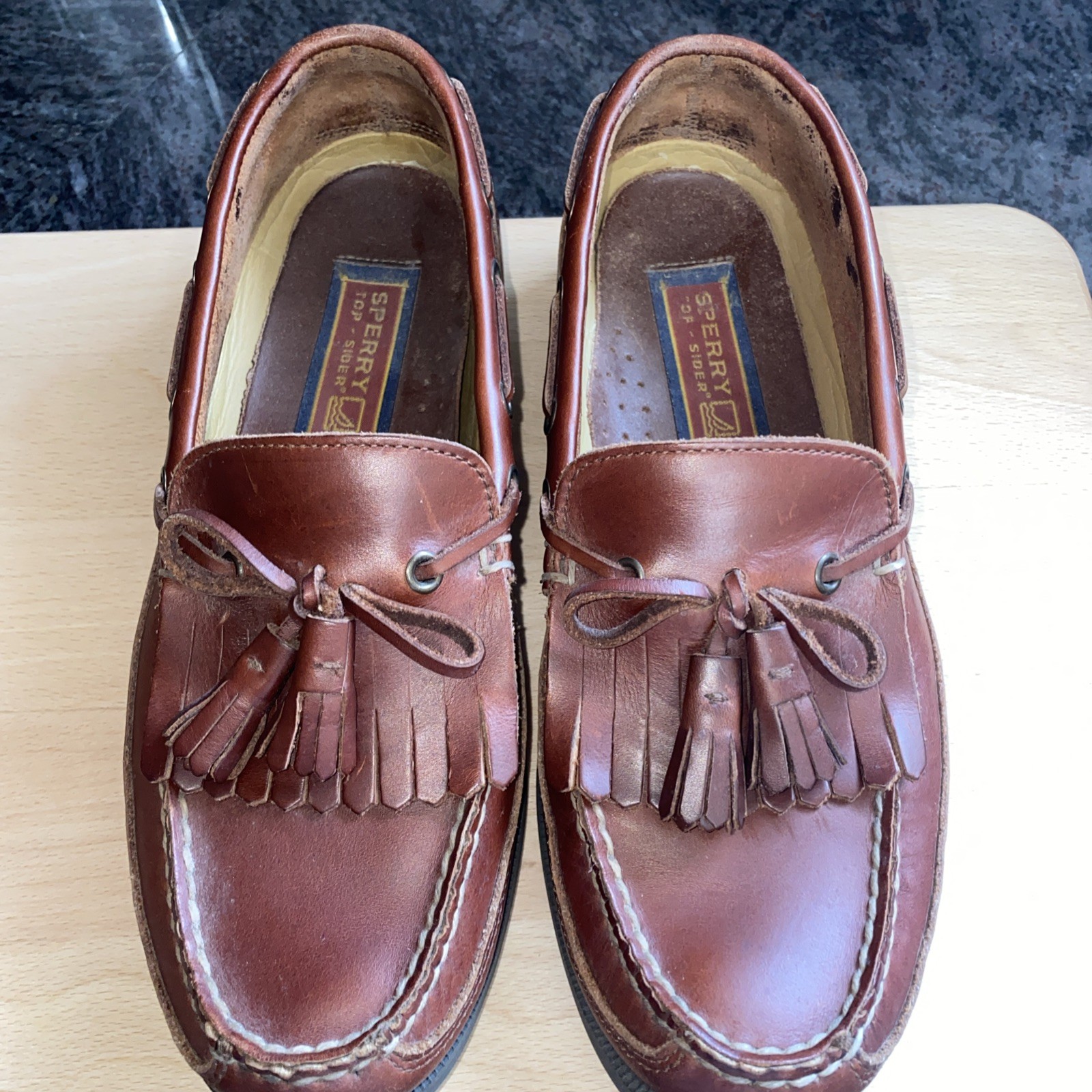 Mens Dressy Sperry Topsider Tassel Loafer-Boat Shoe, Rubber Size 9.5 M